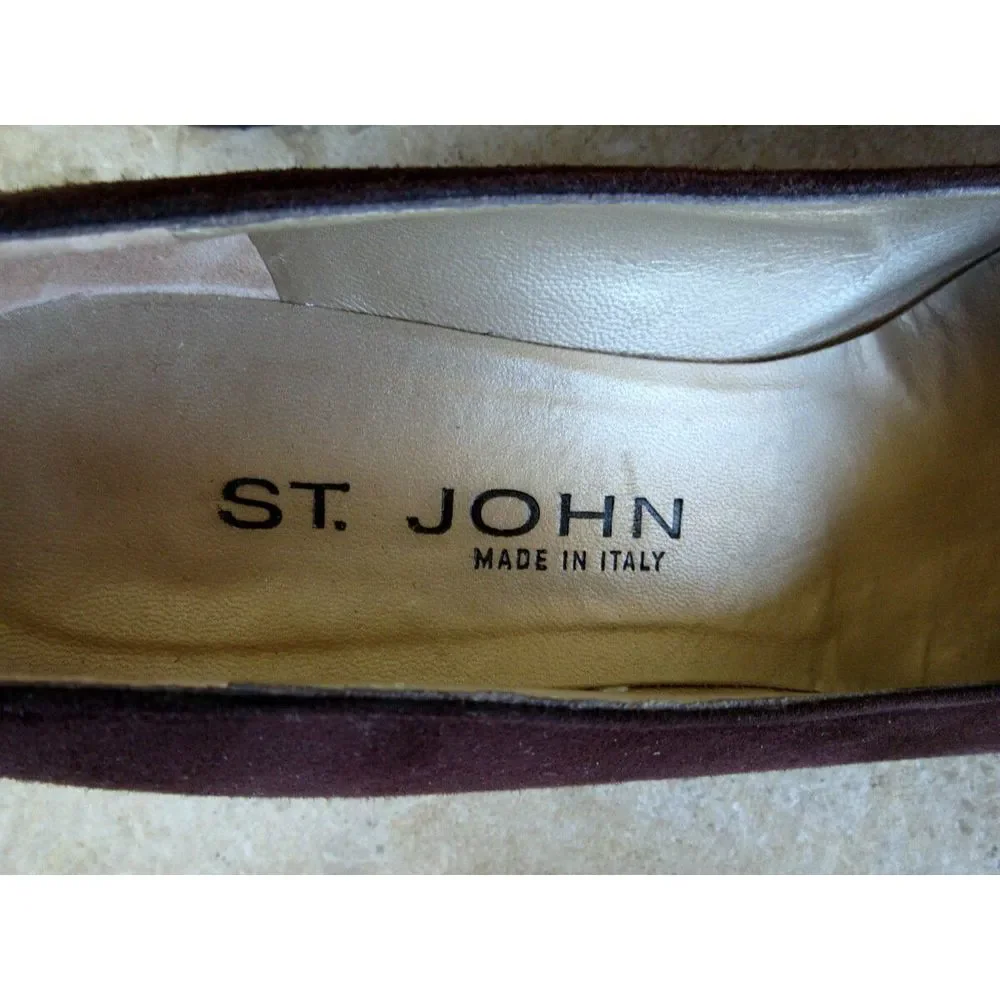 St. John Siena London Sable Brown Suede Pumps Size 6 1/2‎ AA
